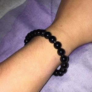 Black bead bracelet